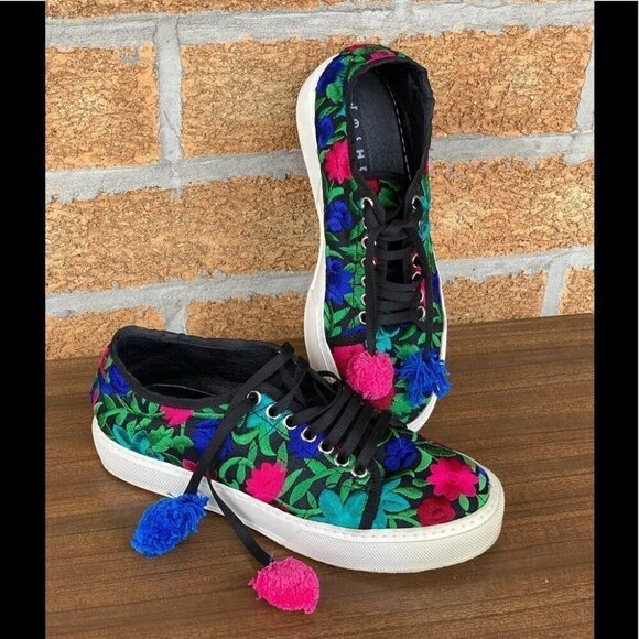 Joshua Sanders embroidered sneakers size 7 - Picture 1 of 12